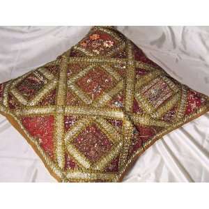   Kundan Indian Floor Euro Cushion Pillow Cover 26