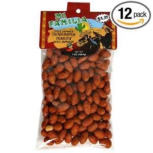 Mi Famillia Hili Japanese Peanuts, 7 Ounce Packages (Pack of 12)