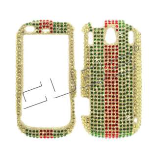 For Palm Pixi & Plus Diamond Bling Case Cover / Vertical Stripes Red 