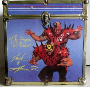   Vintage WWF Wooden Storage Box Hulk Hogan Ultimate Warrior Rockers