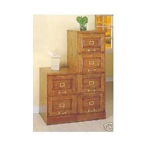  Filing Cabinets,oak Finish 2 Drawer & 4 Drawer NEW
