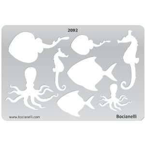   Design Template Stencil   Sea, Fish, Octopus Shape