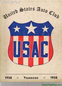 1958 USAC United States Auto Club Season Yearbook  