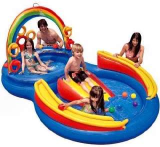 INTEX Inflatable Kids Rainbow Ring Water Play Center  