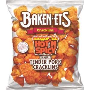  Baken ets Hot & Spicy Flavored Strips, 3.75oz Bags (Pack 