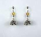   silver 3 D bee skep dangle earrings bee keeping  honey bees, insects