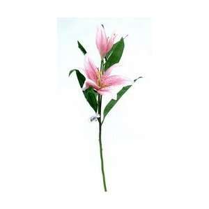  Silk Flowers lily spray pink ÿx3 33