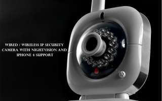 Wired / Wireless IP Security Camera with Nightvision and iPhone 4 