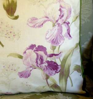 Iris   Antique French Cotton Pillow  