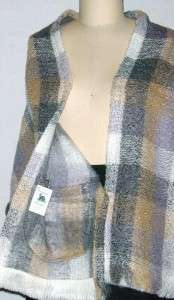 Donegal Design NWT Wool Mohair Pocket Cape Wrap Shawl  