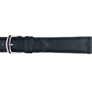  Ladies 12mm Black Long Genuine Calf Grain Leather Watch Strap Jewelry