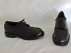 New STATE STREET Black Leather Look Square Toe Oxford Womens Size 6 