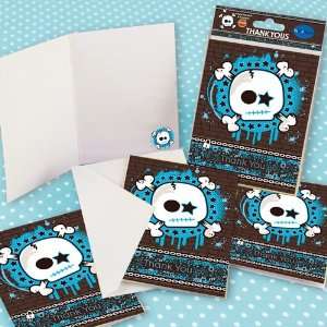   Baby Boy Skull   Set of 8 Baby Shower Thank You Cards Toys & Games