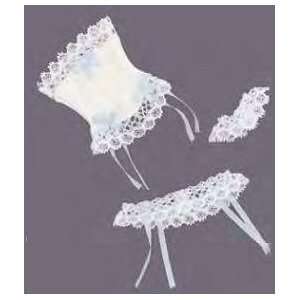   Miniature White and Blue Corset with Garter Belt Toys & Games