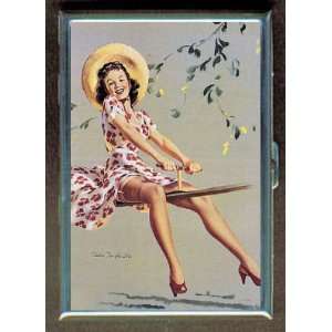 PIN UP RETRO SEESAW GARTERS ID Holder, Cigarette Case or Wallet MADE 