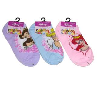 PAIR Disney Princess kids Girls Socks 6 8 NWT assort  