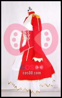 Fate／Extra◆Saber Dress◆Anime Cosplay Costume Red Dress  