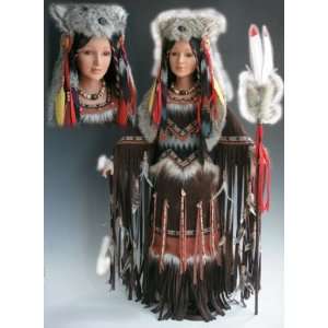  32 Porcelain Native American Indian Princess Dolls 