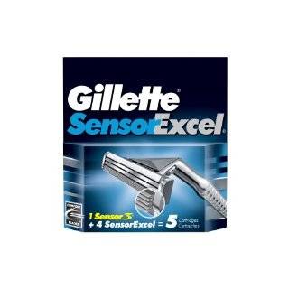 Gillette SensorExcel Cartridges, 5 Count (Pack of 2)