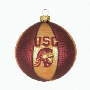    USC Trojans 3.5 Glass Basketball Ornament
