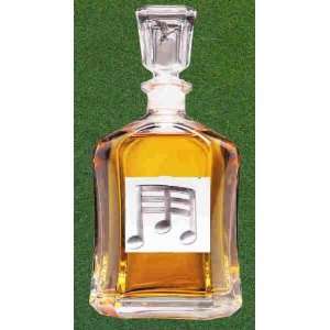  Music Notes Capitol Glass Decanter 24oz