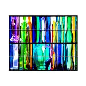  LMT Tile 1021 4224 Glass Bottles Kitchen Mural, 42 Inch 