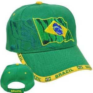  Brazil Brasil Pais Brazilian Flag Cap Hat Chapeu Acrylic 