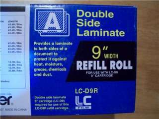   LC D9R 9 Width Laminator Roll for LX 900 or 910 Cool Laminator  
