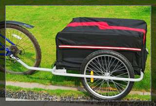 Bike Bicycle Cargo Trailer Large Carrier Garden Red and Black  