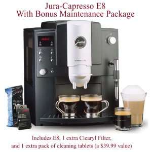 Jura capresso E8 Package with Bonus Maintenence Kit  