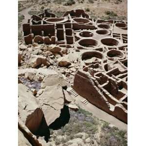  Kivas and Rooms, Pueblo Bonito 1000 1100 AD, Chaco Canyon 