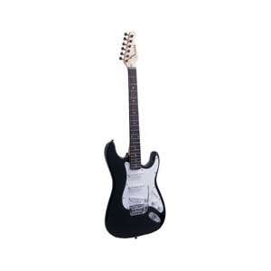   Double Cutaway Electric Guitar, Left Handed Black Musical Instruments