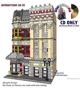   Row Town House Instructions CD Custom Lego ® 10218 10224 city 10182