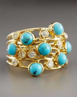 Turquoise & Diamond Constellation Ring