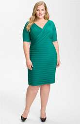 Adrianna Papell Draped Banded Jersey Dress (Plus) $178.00