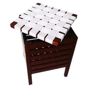  Classic Wooden Bathroom Stool + Hamper