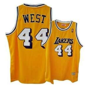   Lakers #44 Jerry West Yellow Throwback Jersey