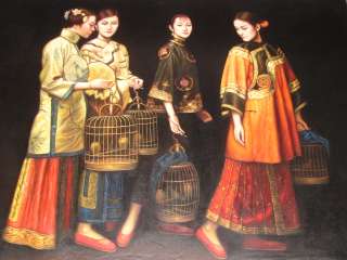 Oil Painting on Canvas,Chen Yifeis Chinese Beauties  