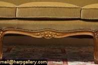 Country French Carved Mohair Sofa  