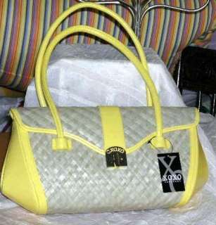 XOXO Handbag Dream Weaver Straw Yellow Purse Tote New  