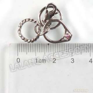 7x New Ring Charms Lobster Clip On Bead Pendant 220005  