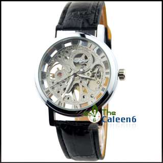 NEW Mechanical Leather Hollow Men Luxury Fashion Wrist Watches 2 