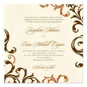  Josie Brown And Harvest On Champagne Wedding Invitations 