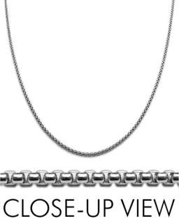 Sterling Silver ROUND BOX chain necklace 1.8mm 140  