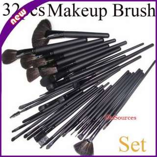 32Pc Professional Cosmetic Makeup Brush Set Kit Case  
