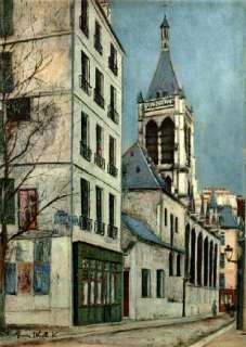 THE CHURCH OF ST. SEVERIN By Maurice Utrillo (Oil)  