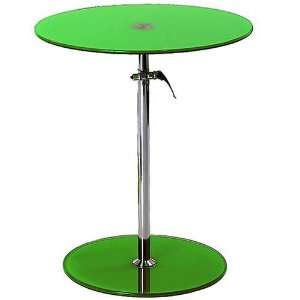  Green ITALMODERN Rafaella Round Glass End Table Furniture 