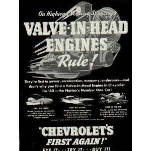 On Highway, Seaway, Skyway   Valve In Head Engines Rule  1940 