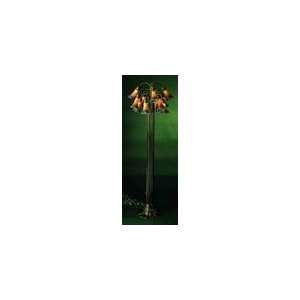   Tiffany 12 Light Lilies Floor Standing Lamp, Amber