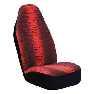  Tiger Universal Fit Bucket Seatcover, Red Automotive